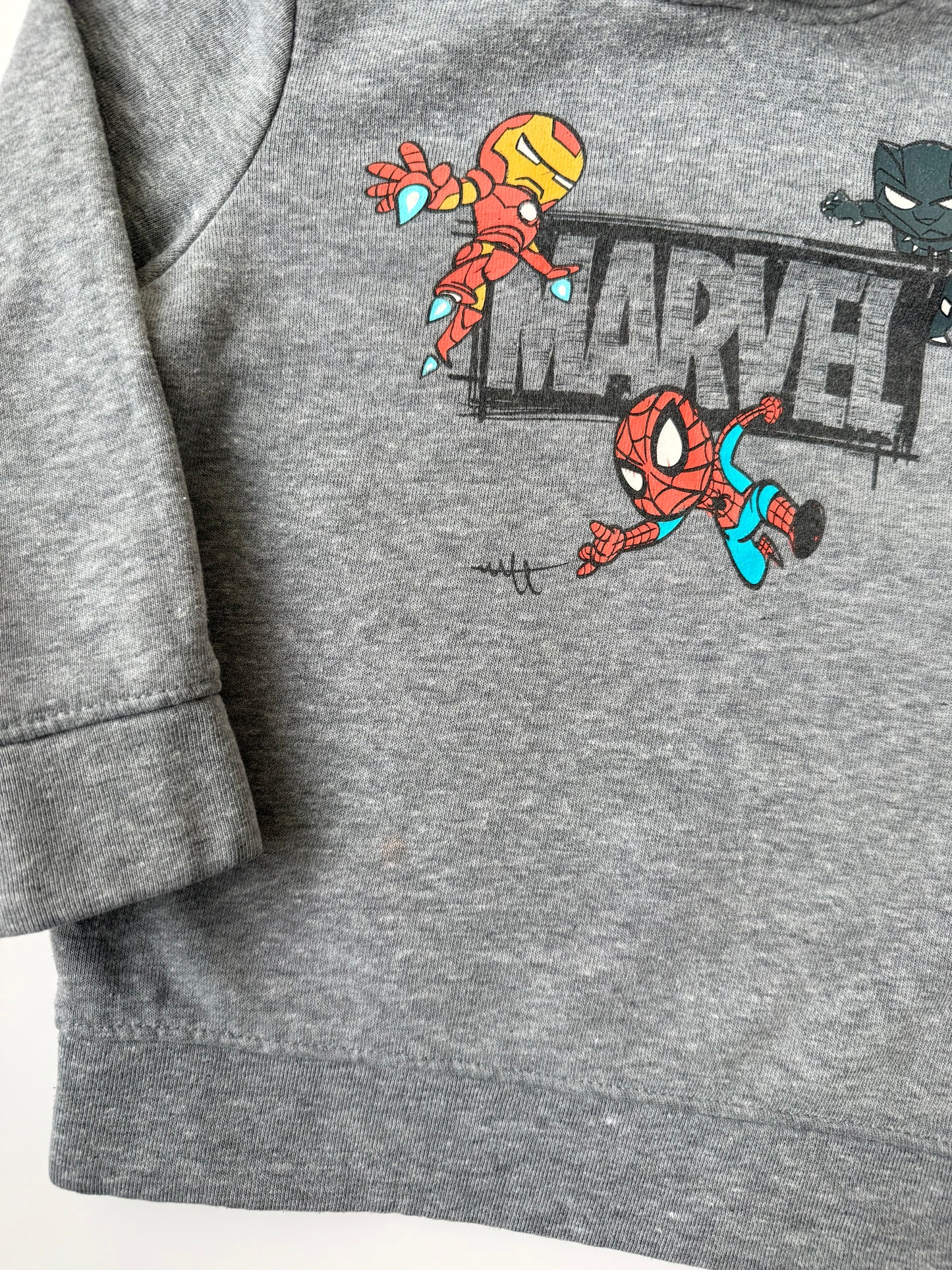 Old Navy x Marvel Grey Characters Hoodie (2T)