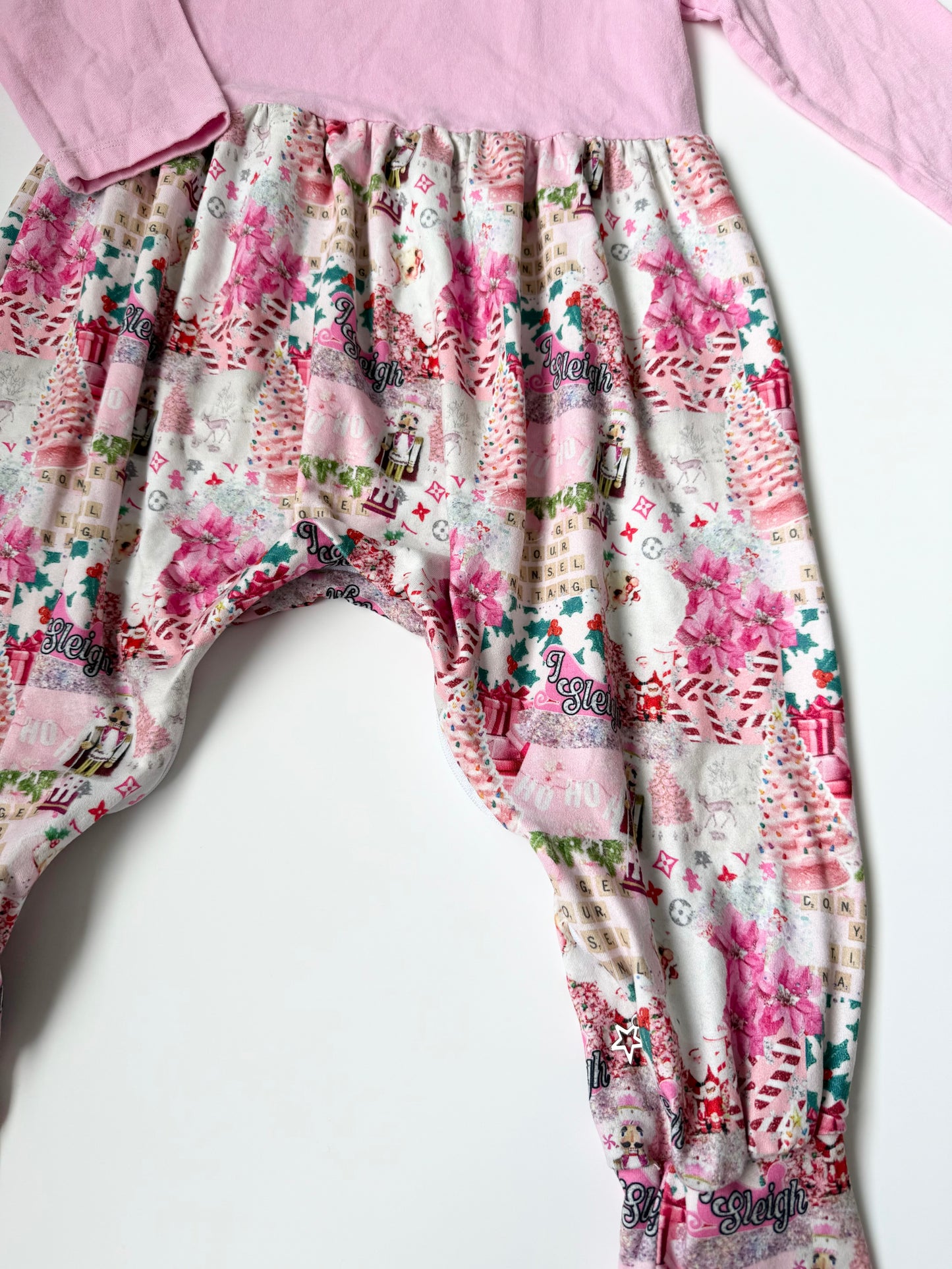 Zayla & Lili’s Boutique Pink Christmas Jumpsuit (3T)