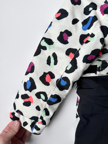 Burton White Colorful Cheetah One Peice Snow Suit (4 Years)