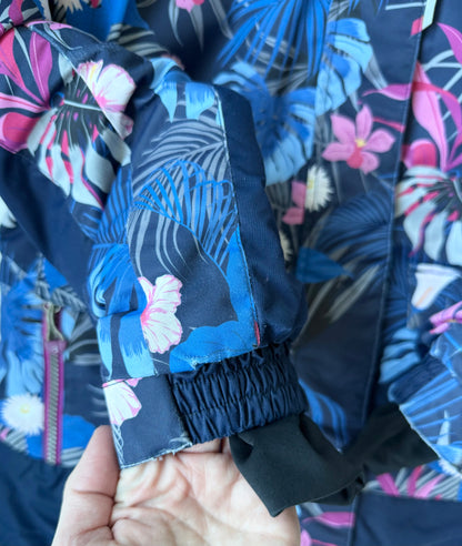 Deux Par Deux Navy Floral Winter Jacket (8 Years)