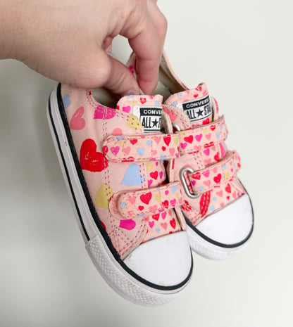 Converse Pink Hearts Velcro Sneakers (8)