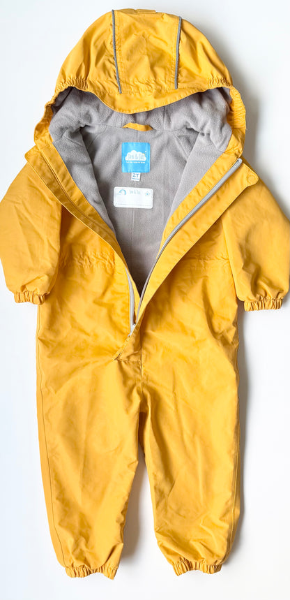 Jan & Jul Cozy-Dry Yellow Fleece Lined Waterproof Rain/Play Suit (2T)