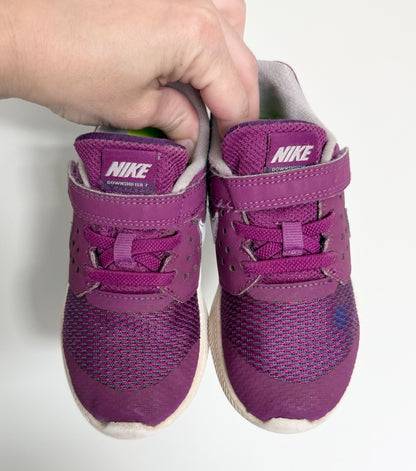 Nike Downshifter 7 Dark Purple Mesh Stretch Lace & Velcro Sneakers (10)