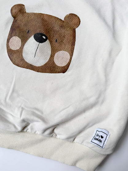 Plumkids Label White Bear “Tiny Human” Sweater (3-4T)