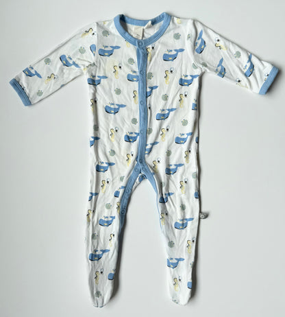 Kyte Ocean Snap Footie Sleeper (0-3 Months)
