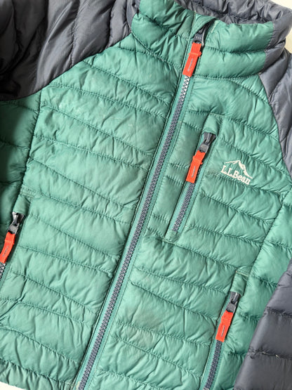 L.L.Bean Dark Green & Navy Puffer Ultralight 650 Down Jacket (4 Years)