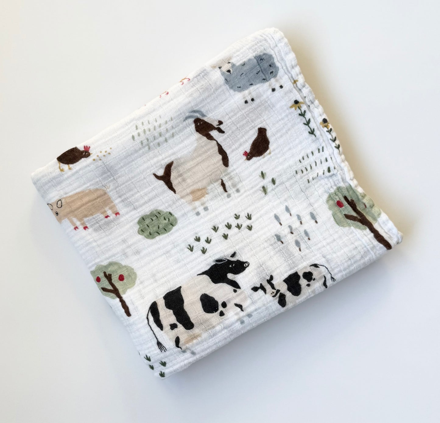 Red Rovr Family Farm Muslin Swaddle Blanket