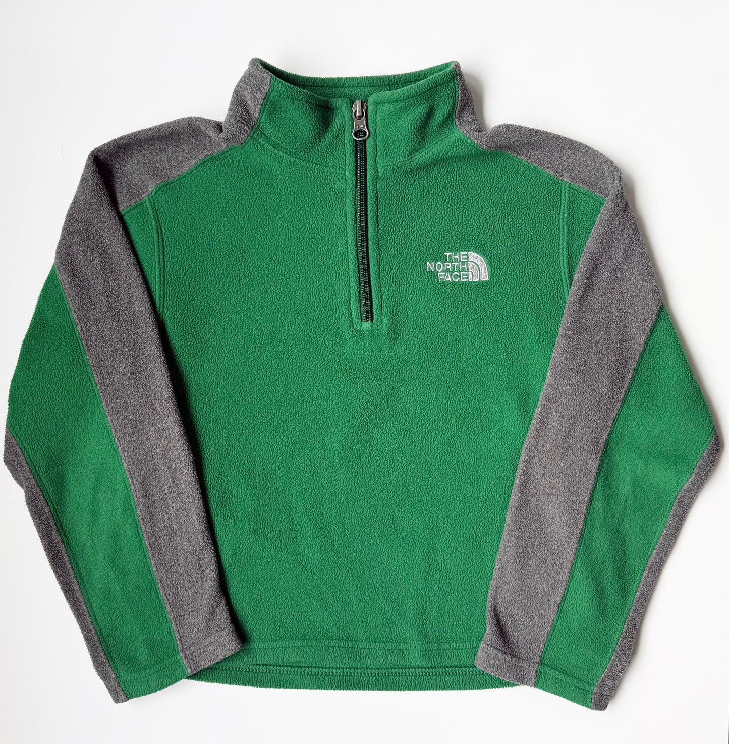 The North Face Green & Grey Fleece 1/4 Zip Up (6 Years)