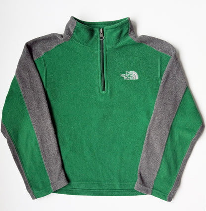 The North Face Green & Grey Fleece 1/4 Zip Up (6 Years)