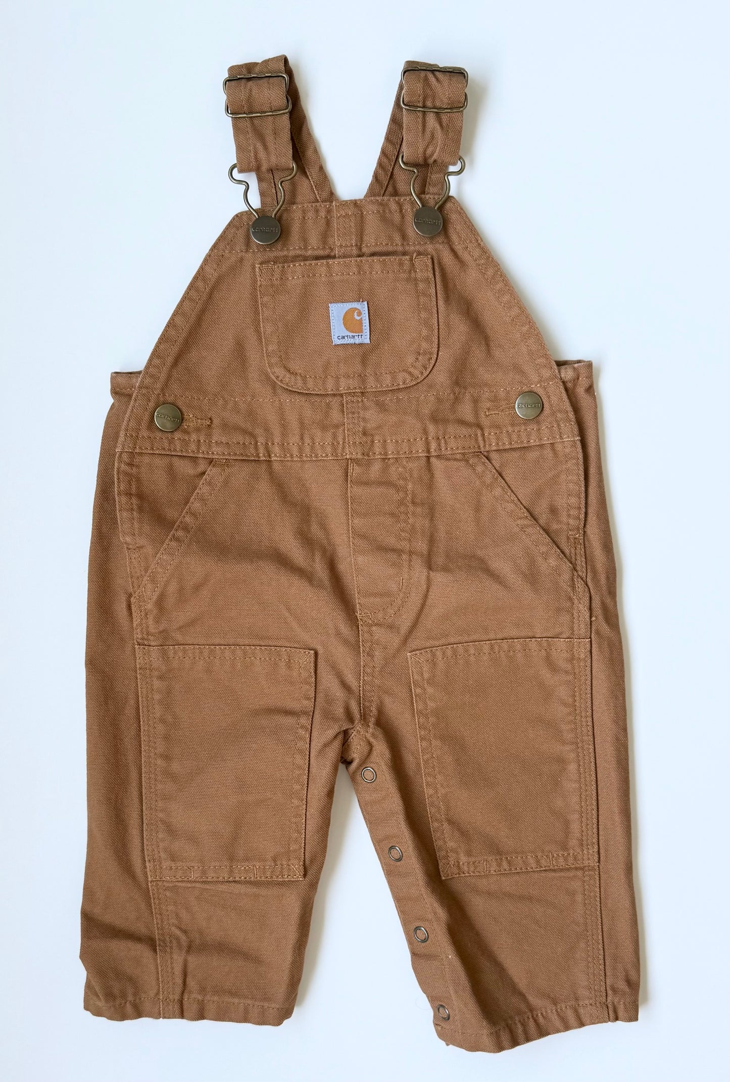 Carhartt Classic Brown Canvas Bib Overalls (6 Months)