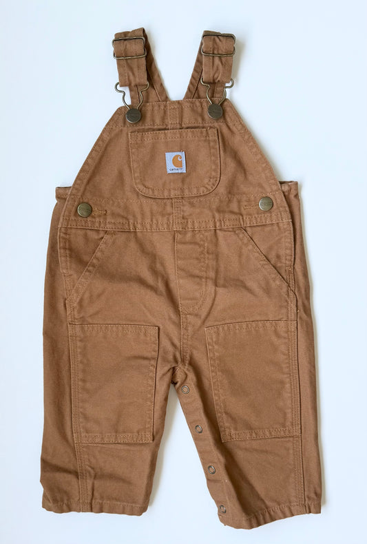 Carhartt Classic Brown Canvas Bib Overalls (6 Months)