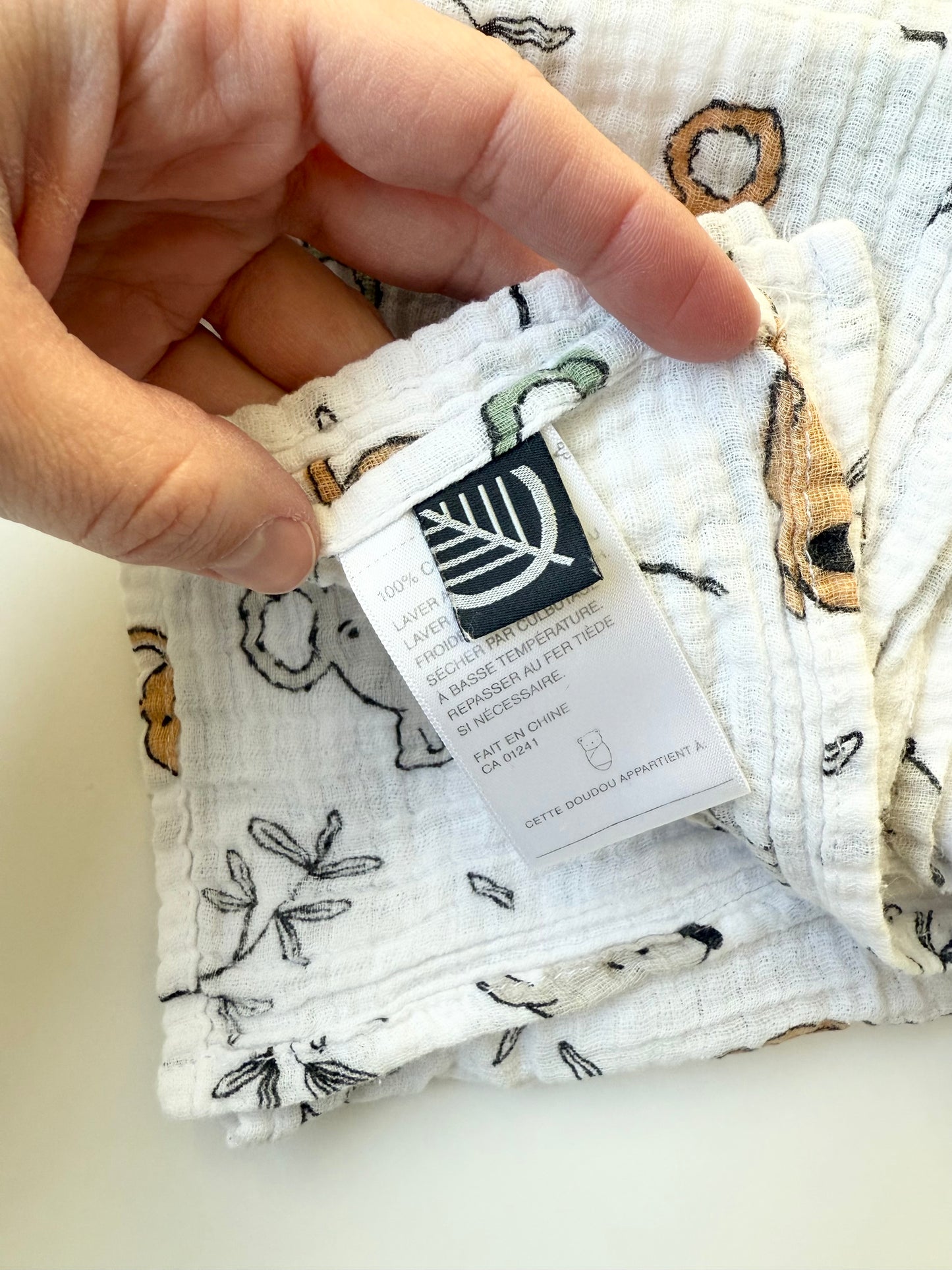 Simons Green & Orange Koalas Muslin Swaddle Blanket