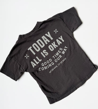 Zara Dark Grey “All Is Ok Today” T-Shirt (3-4 Years)