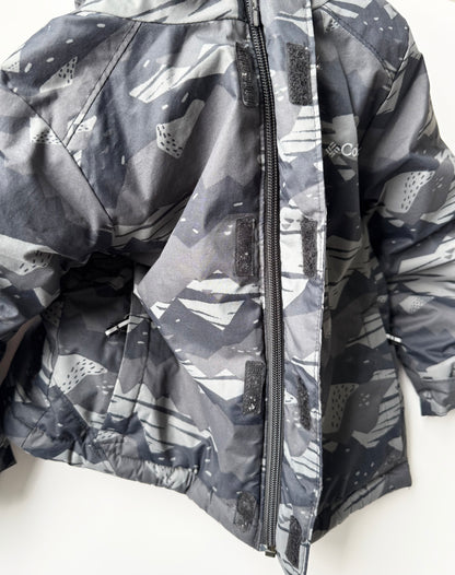 Columbia Alpine Free Fall Black & Grey Camouflage Winter Jacket (3T)