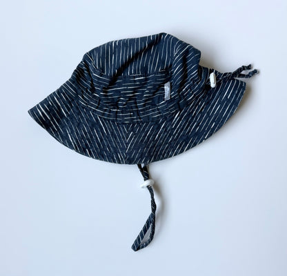 Jan & Jul Navy & White Stripes Sun Hat (0-6 Months)