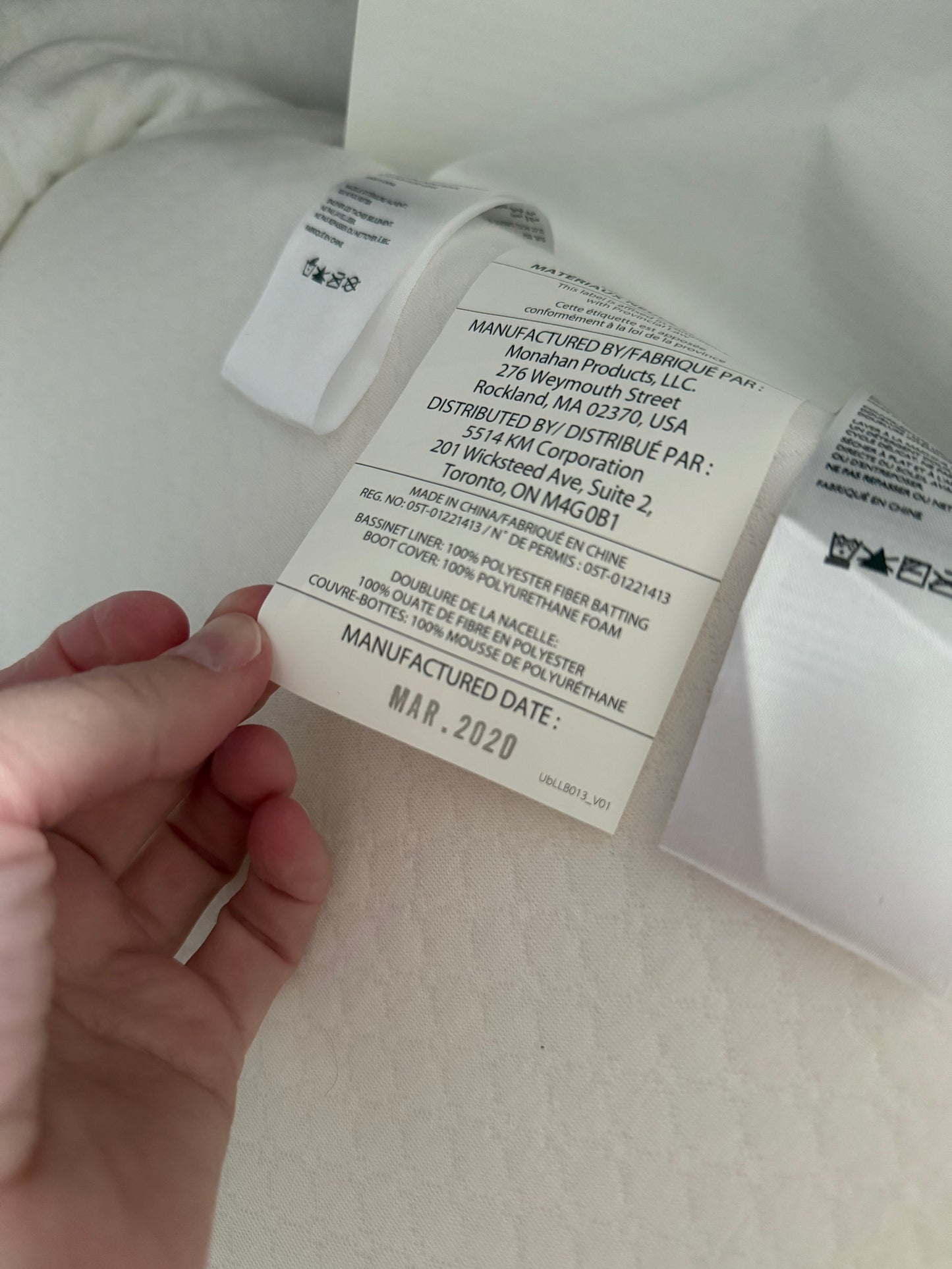 Uppababy V2 Bassinet for Stroller in Sierra Dune Knit Silver Black Leather