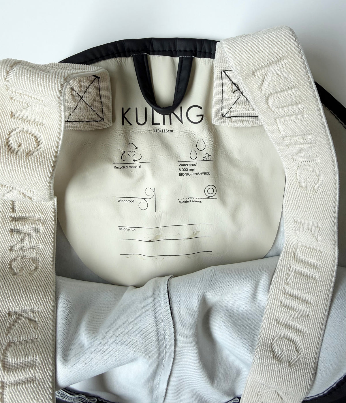 Kuling Black Rain Coat & Pants Matching Two Peice Set (4-5 Years)