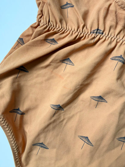 Zara Caramel Brown Beach Umbrella One Piece Swimsuit (3-4 Years)
