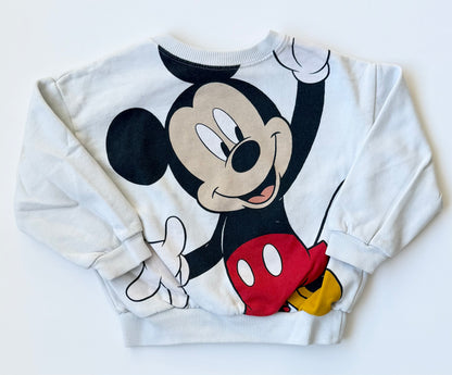 Zara x Disney Mickey Mouse White & Grey Sweater & Pants Set (2-3 Years)