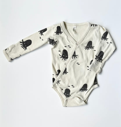 Rylee & Cru x Spearmint Love Cream Coloured Squid Kimono Onesie (6-12 Months)