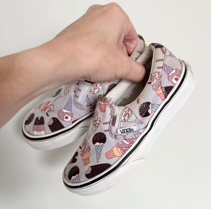 Vans Purple Sparkle Ice Cream Slip On Sneakers (12)