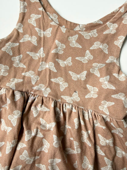 Lou & Bear Brown Butterfly Tank Dress (5/6 Years)