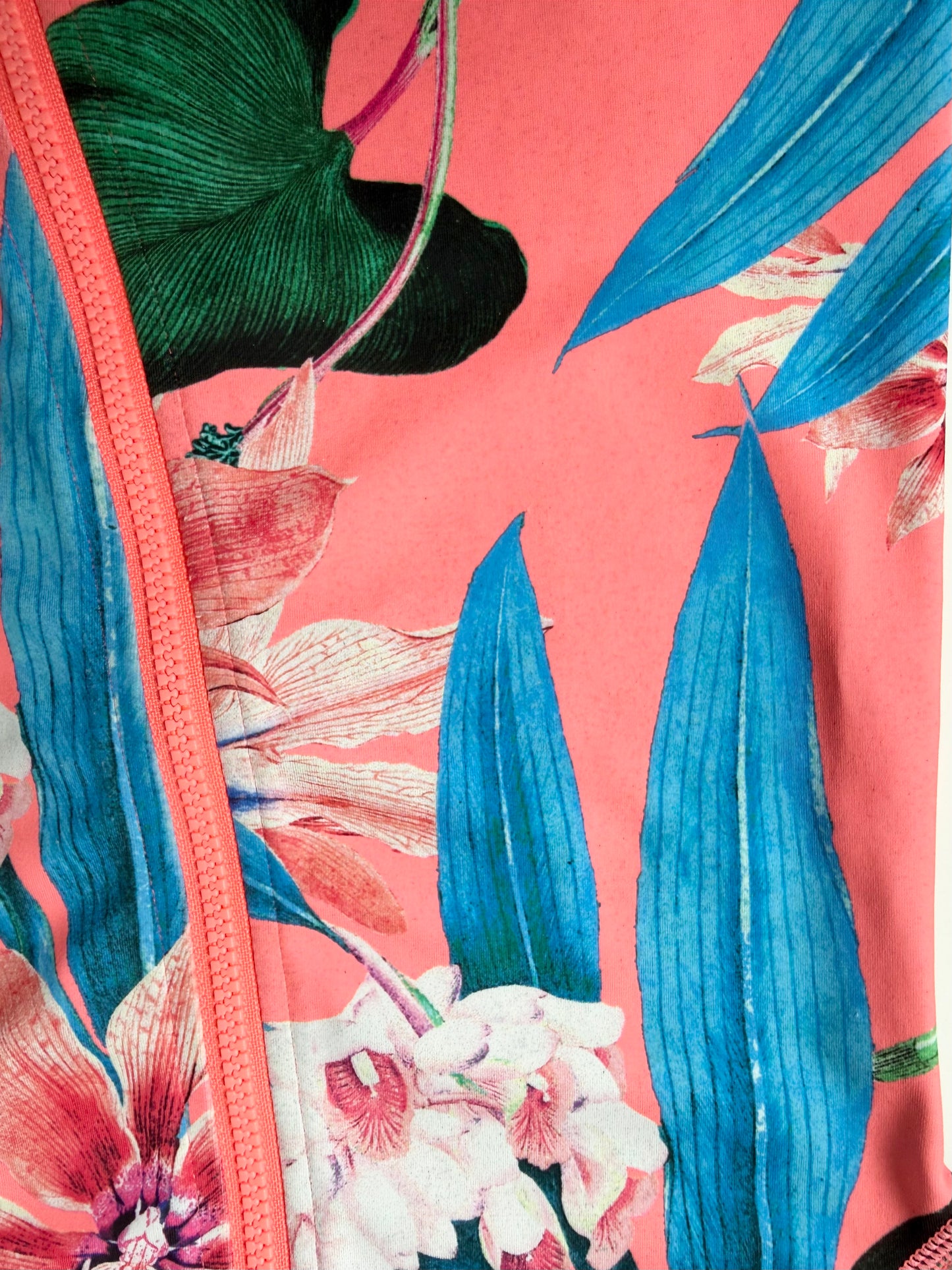 Bonds Pink Tropical Shorty Rashguard One Piece Swimsuit (6-12 Months)