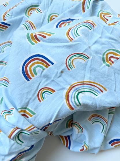 Angel Dear Blue Rainbows Swaddle Blanket