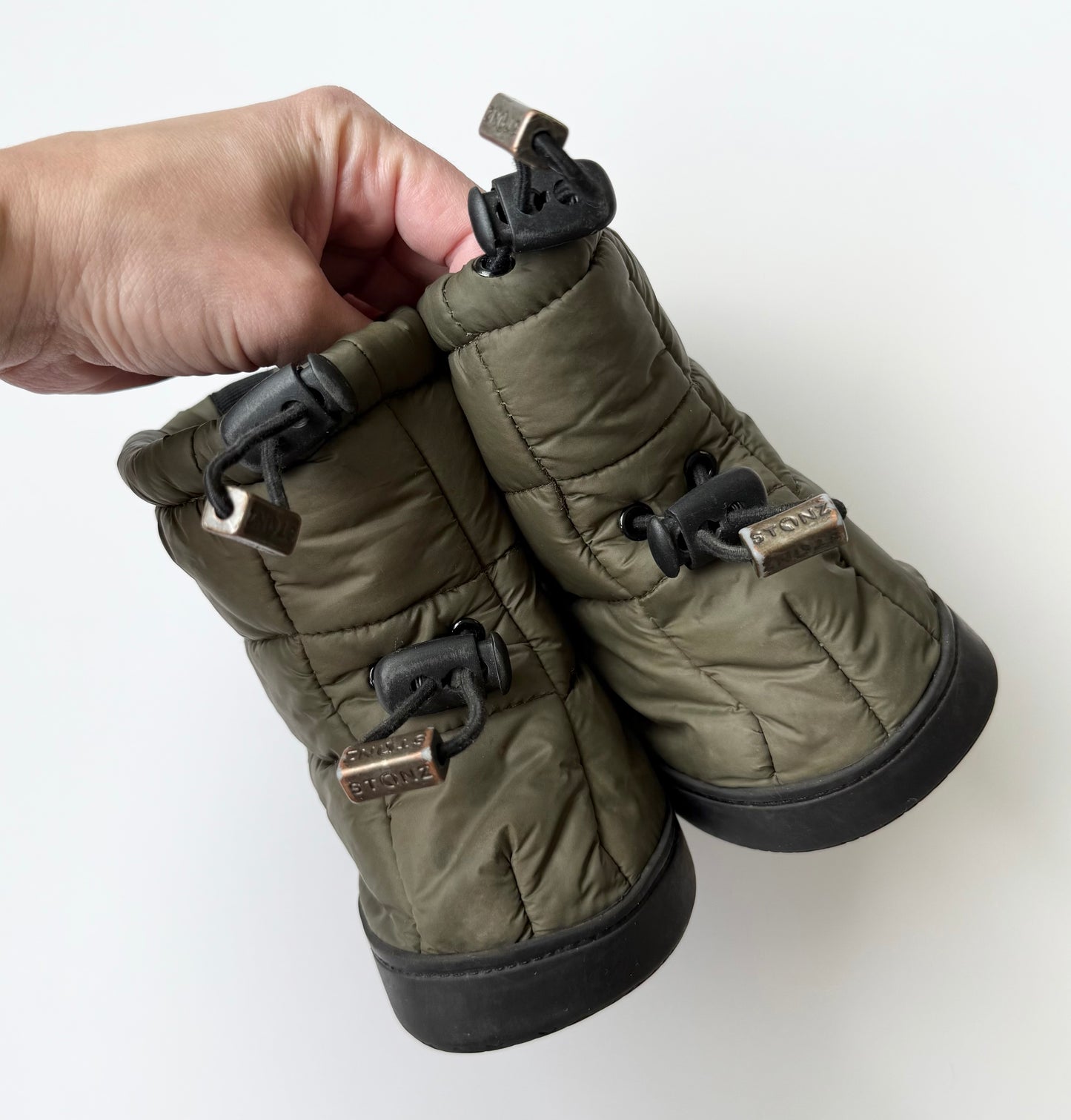 Stonz Puffer Booties in Cypress (Medium)