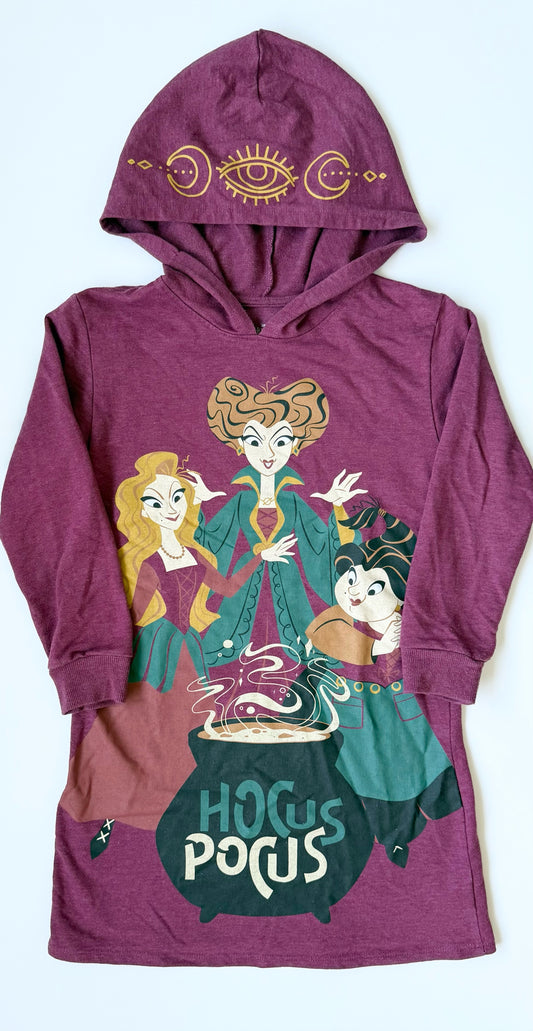 Disney Hocus Pocus Maroon Hooded Sweater Dress (7-8 Years)