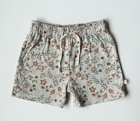 Jax & Lennon Beige Floral Shorts (5/6 Years)