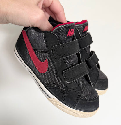 Nike Capri II Black Jean & Red Velcro Sneakers (9)