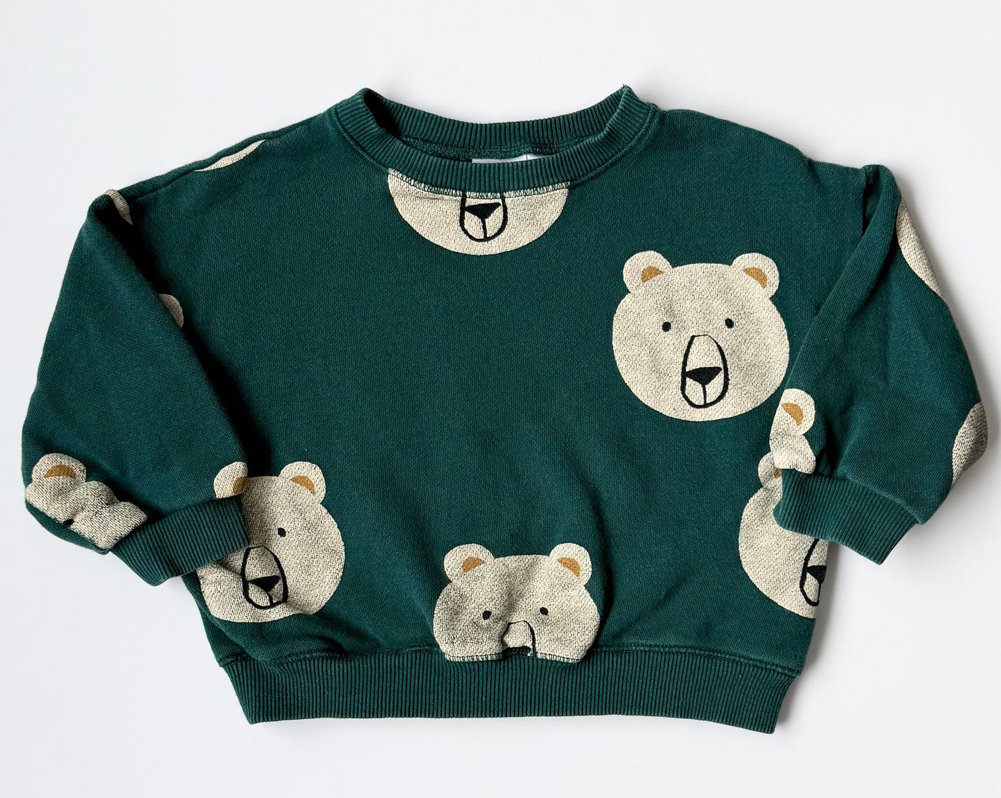 Zara Green Teddy Bears Sweater & Pants Set (2-3 Years)