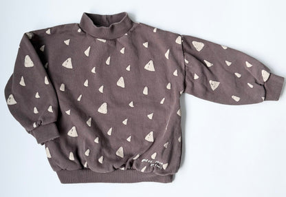 Zara Brown & Tan Triangles “Achieve Your Dreams” Turtleneck Sweater (3-4 Years)