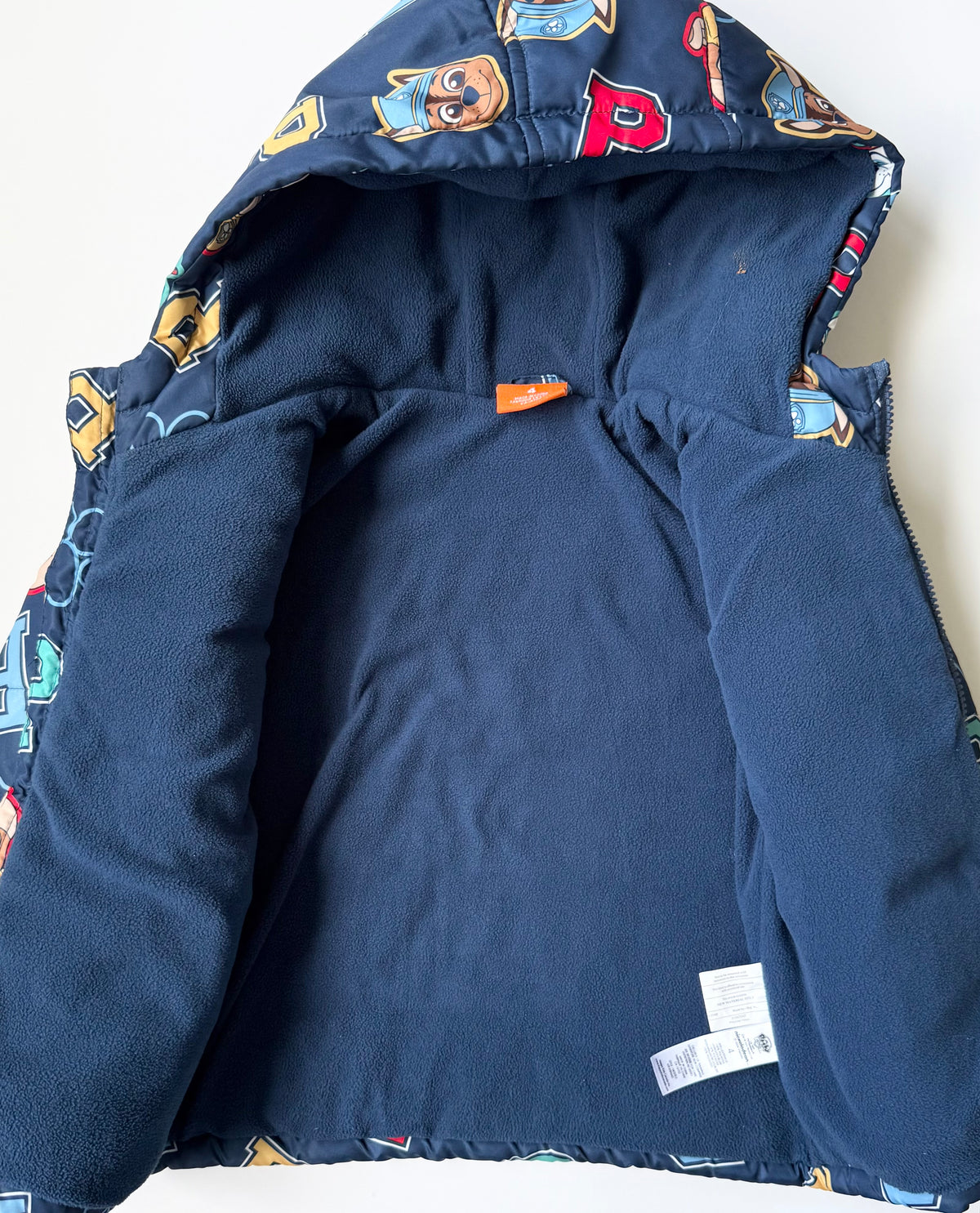 Nickelodeon Paw Patrol Navy Characters AOP Fleece Lined Puffer Jacket (4T)