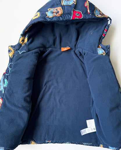 Nickelodeon Paw Patrol Navy Characters AOP Fleece Lined Puffer Jacket (4T)