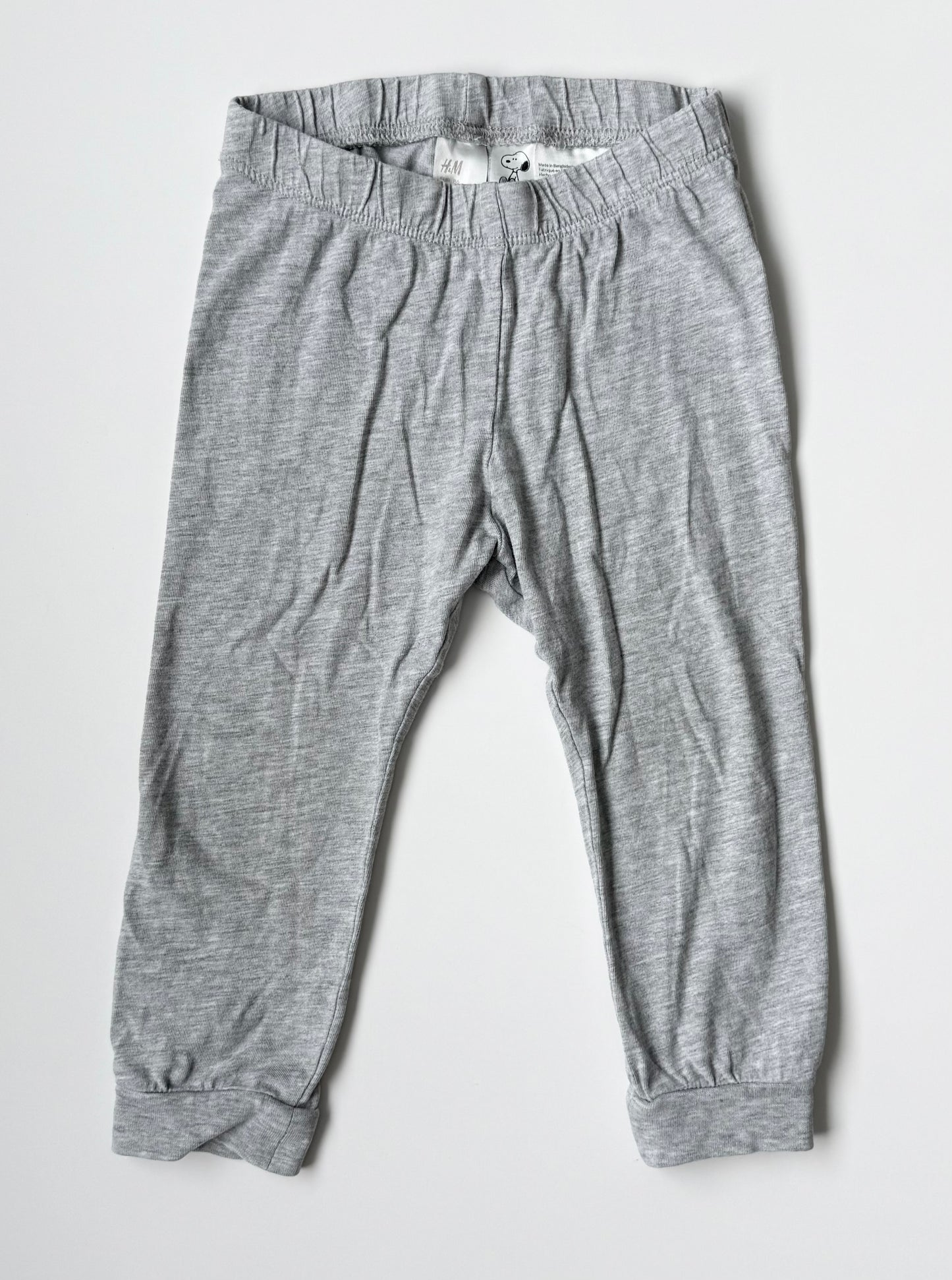 H&M x Peanuts Grey Snoopy Long Sleeve & Pants Set (12-18 Months)