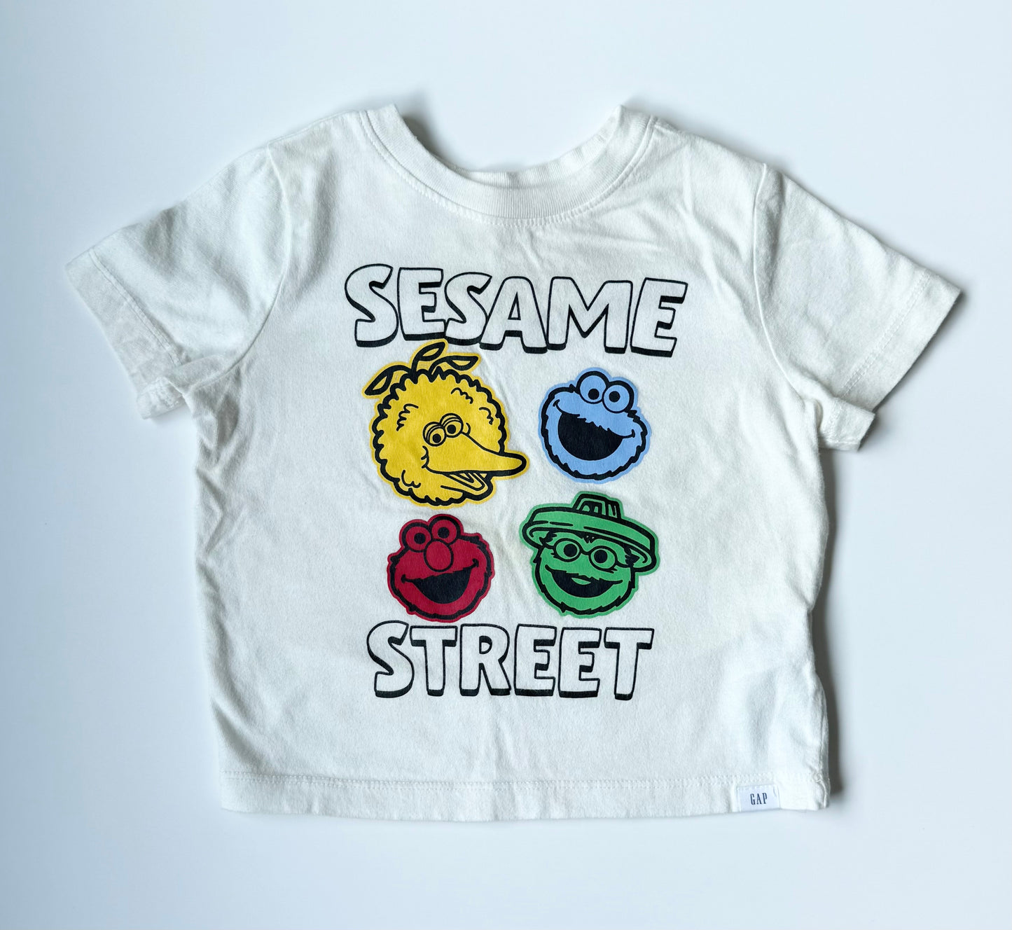 Baby Gap x Sesame Street White Character Heads T-Shirt (2 Years)