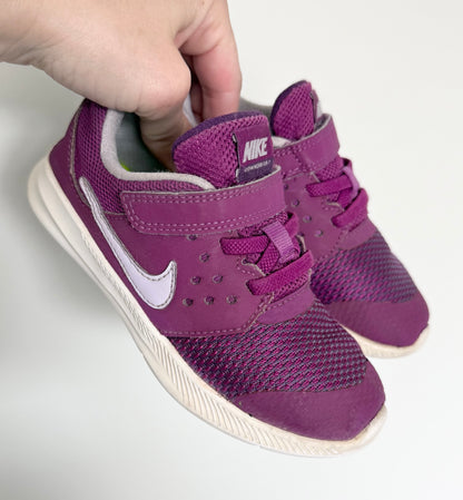 Nike Downshifter 7 Dark Purple Mesh Stretch Lace & Velcro Sneakers (10)