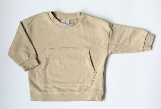 Zara Tan Front Pocket Sweater (3-6 Months)