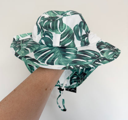 Honeysuckle Swim Tropical Leaves Sun Hat - New (1-3 Years)