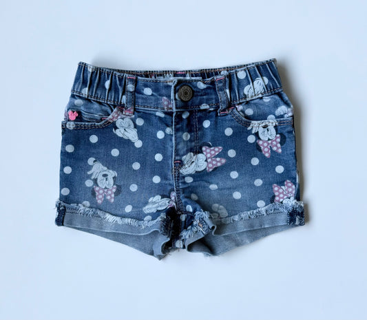 Baby Gap Disney All Over Minnie Mouse Jean Shorts (2 Years)