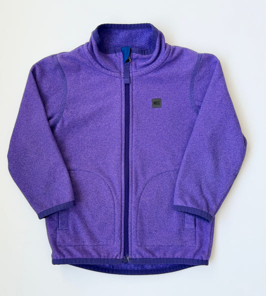 MEC Purple Zip Up Fleece Sweater (3T)