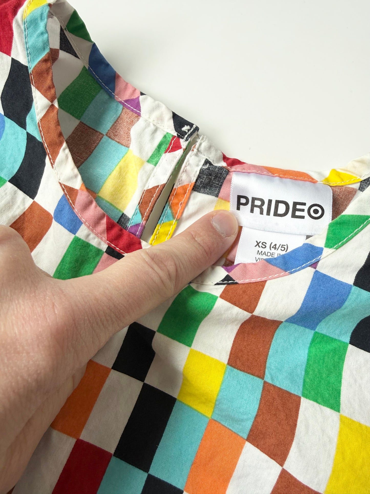 Pride Target Collection Multicolour Squares Short Sleeve Dress (4/5 Years)