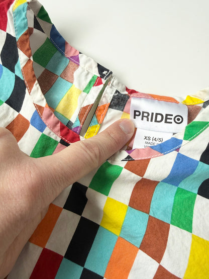 Pride Target Collection Multicolour Squares Short Sleeve Dress (4/5 Years)