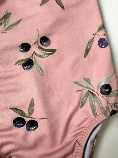 Zara Dusty Rose Olives One Piece Swimsuit (2-3 Years)
