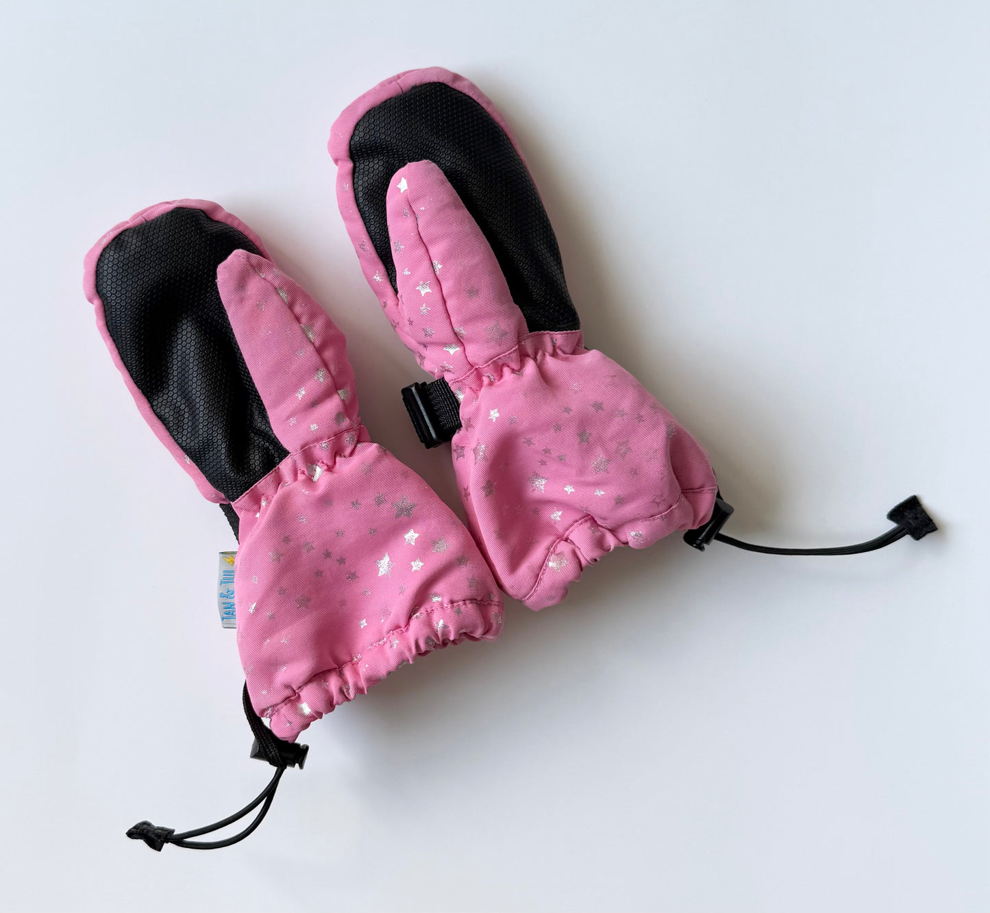 Jan & Jul Pink Stars Fleece Lined Toasty Dry Mittens - Small (2-4 Years)