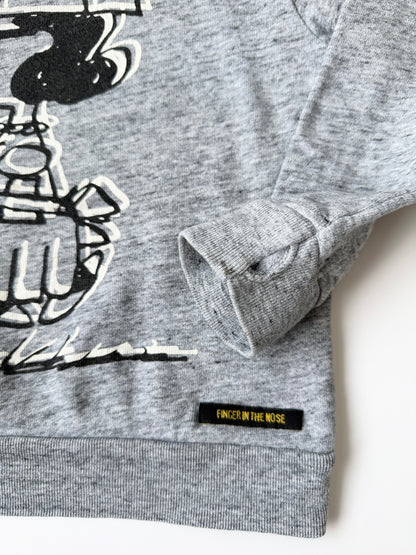 Finger in the Nose x Peanuts Heathered Grey Lucy Baseball Sweater (6/7 Years)