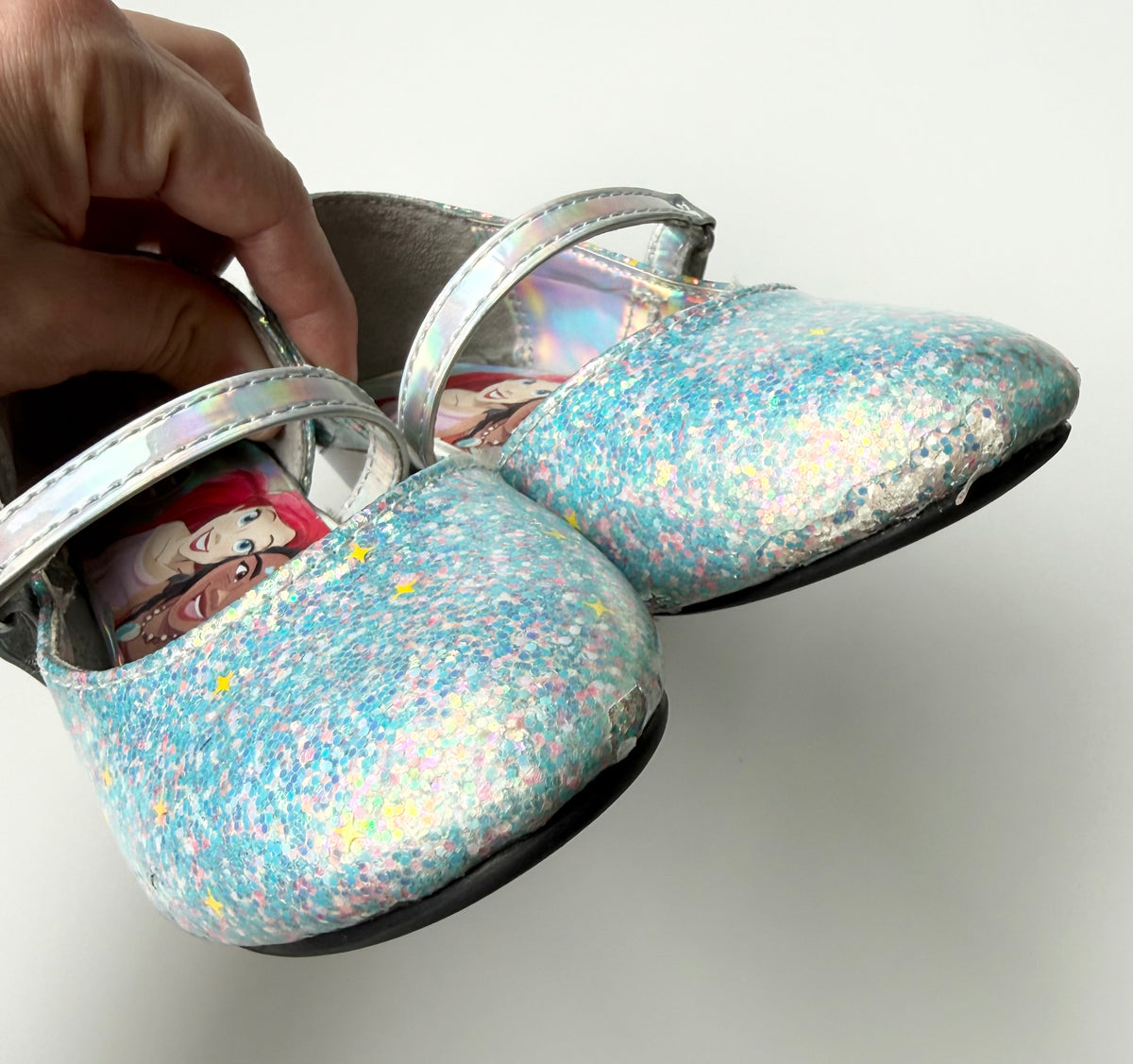 Disney Pricnesses Silver Sparkle Dress Up Shoes (11)