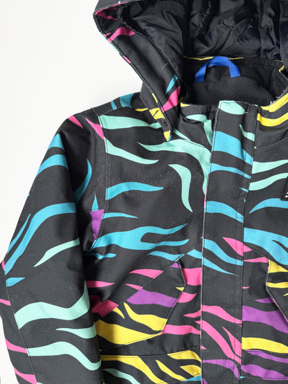 Burton Black & Colorful Stripes One Piece Snowsuit (2 Years)